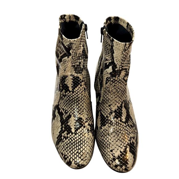 Time & True 8.5 Women's Shoes Faux Snake Skin Ankle Boots Booties 8 1/2 - Picture 2 of 7